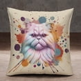thumbnail image 2 of Persian Portrait Watercolor Vintage Retro Styles Pillowcase Double Sided Cat Lover Kitten Owner Gifts Pillow Case Covers - 00001, 2 of 3