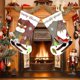 thumbnail image 5 of Calcetines navideños LzGUNGY Bolsa de dulces con Papá Noel colgante 46 * 22 cm Calcetines clásicos de gran tamaño para decoración de regalos navideños rojo 2, 5 of 5