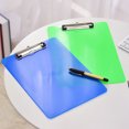 thumbnail image 3 of WRISTBIQUE 4Pcs Assorted Color Paper Clipboard Plastic Clip Hardboards for Writing and Files, 3 of 4