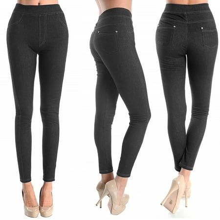 Women Skinny Jegging Blue Stretchy Sexy Pants Pencil Leggings Jeans Soft SM L