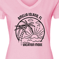 thumbnail image 4 of Inktastic Summer Vacation Mode Amelia Island Florida Women's V-Neck T-Shirt, 4 of 5