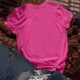 thumbnail image 4 of Camiseta estampada a la moda para mujer, blusa de manga corta, cuello redondo, camisetas informales Pompotops  hfajkhk138406, 4 of 4