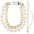 thumbnail image 1 of 2pcs DIY Handbag Pearl Chain DIY Handbag Strap Shoulder Bag Making Strap Replacement, 1 of 8
