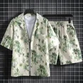 thumbnail image 3 of Conjuntos de camisetas y pantalones cortos para hombre Tendencias Disfraces Estampados Gráficos Oversize Playa Conjunto de pantalones cortos para hombre Novedades Tops y camisetas Holgado Poliéster Bá, 3 of 5