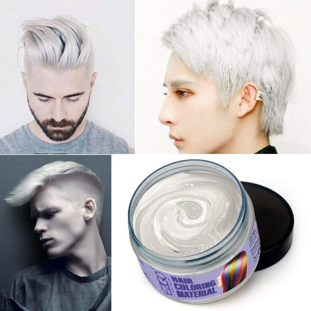 EZGO Hair Wax Temporary Coloring Styling Cream Mud Dye for Halloween Day-  White 