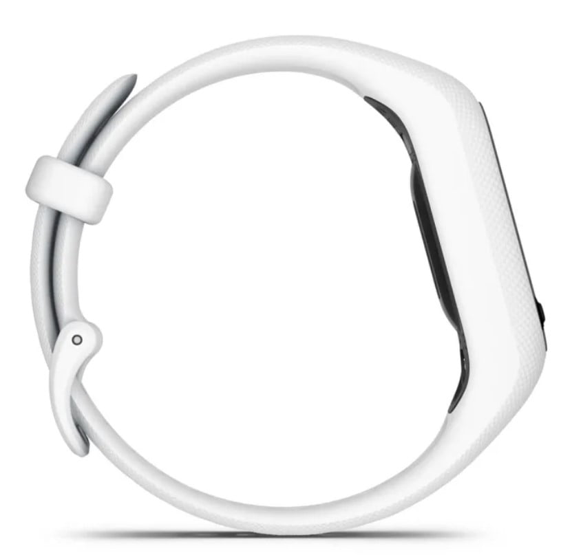 Garmin vívosmart 5, Fitness Tracker, Long-Lasting Battery, Simple Design, White Bundle With USB Wall Charger + More