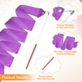 thumbnail image 3 of Uxcell 2 Pcs Dance Ribbons, 78.7" Rhythmic Gymnastics Ribbon Streamers Dancer Wand Twirling Dancing Ribbons for Artistic Dancing Gymnastics Training, Purple, 3 of 7
