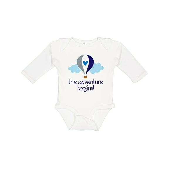 Inktastic The Adventure Begins Hot Air Balloon Boys Boys Long Sleeve Baby Bodysuit