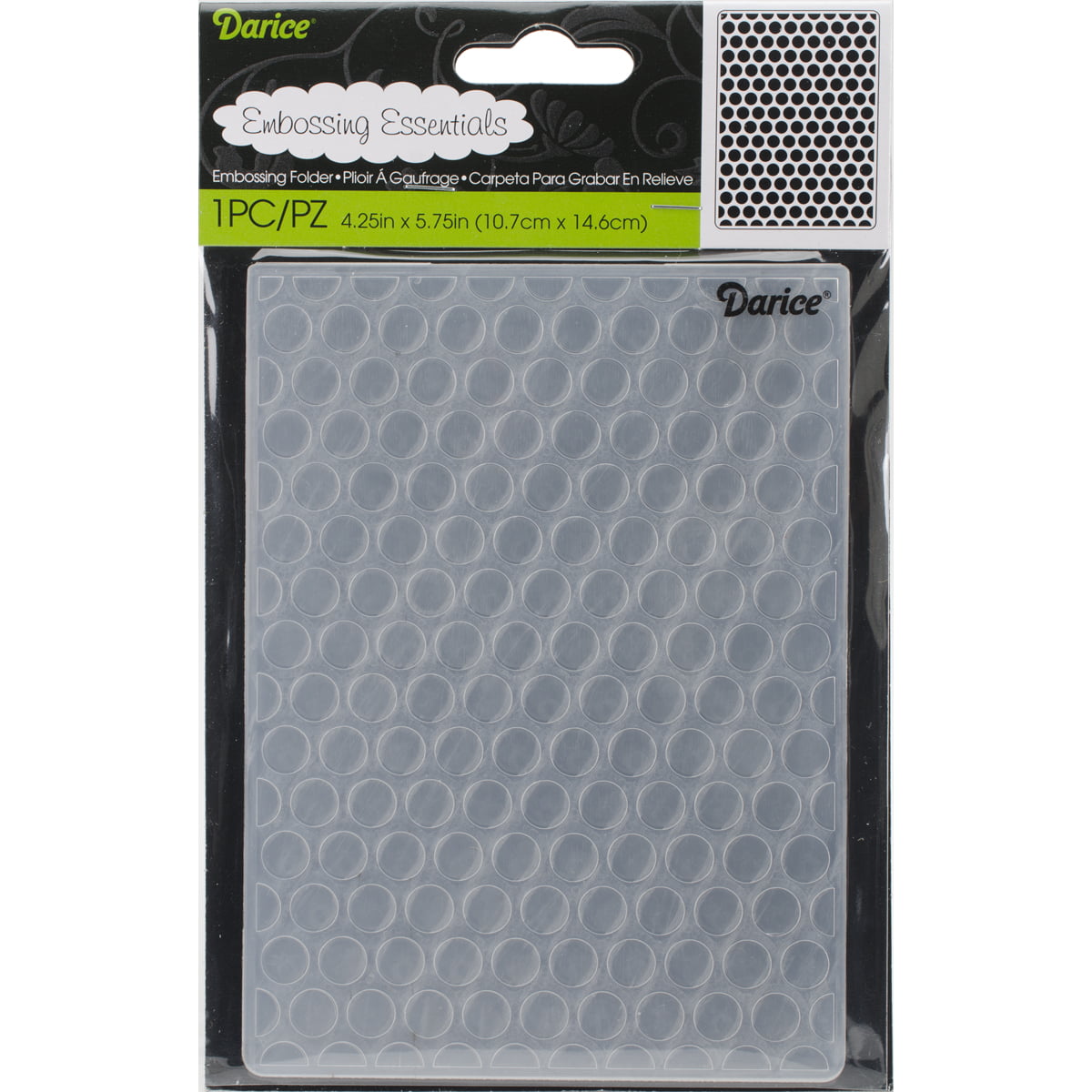 4.25 x 5.75 inches Embossing Folder Clear Darice Honeycomb 