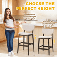 thumbnail image 3 of Prilinex Kitchen Bar Stools Set of 2, 26 Inch Counter Height Barstools, Island Chairs with High Backrest & Solid Wood Legs, Counter Stools for Kitchen Island, Pub, 3 of 12