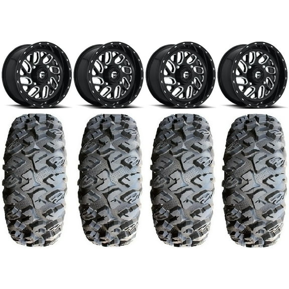 Fuel Triton Black 16" Wheels 32" MotoClaw Tires Polaris RZR XP 1000 / PRO XP / Ranger XP 900/1000