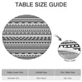 thumbnail image 6 of Black Geometric Triangle Striped Pattern Round Fitted Tablecloth with Elastic Edge,Dining Table Cover Waterproof,Outdoor Round Tablecloth for Camping,Dining,Indoor and Outdoor, 6 of 7