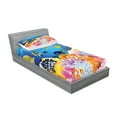 thumbnail image 2 of Ambesonne Fish Fitted Sheet & Pillow Sham Set, Fish Coral Reefs, Twin, Multicolor, 2 of 2