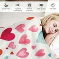 thumbnail image 3 of JEUXUS  Valentine Throw Blanket, Hearts Throw Blanket Flannel Couch Blankets Girls Throws for Women Red White Valentines Day Gifts Girlfriend Blankets Boyfriend Wife Birthday Decor All Seasons, 3 of 6