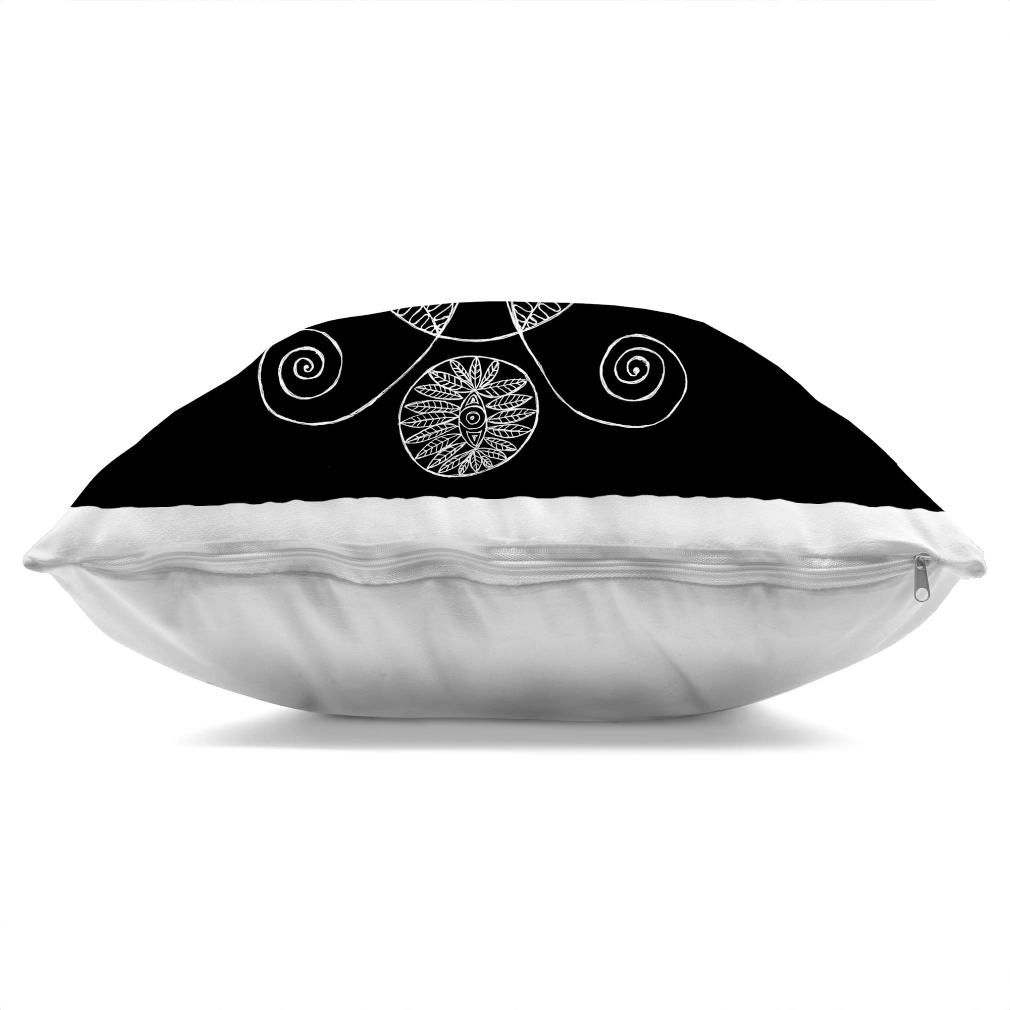 Stupell Industries Curved Fractals & Leaves Decorative Printed Throw Pillow, design by El Perkin