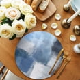 thumbnail image 2 of Navy Blue Ombre Round 13 Inch Placemats Set of 4, Modern Oil Painting Geometric HeatResistant Non Slip Place Mats for Dining Table, Wipeable Braided Kitchen Table Mats for Housewarming, 2 of 9