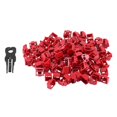 thumbnail image 1 of 100Pcs Red RJ45 Port Ethernet LAN Hub Anti Dust Cover Plug Cap Blockout Protector with Proprietary L, 1 of 5