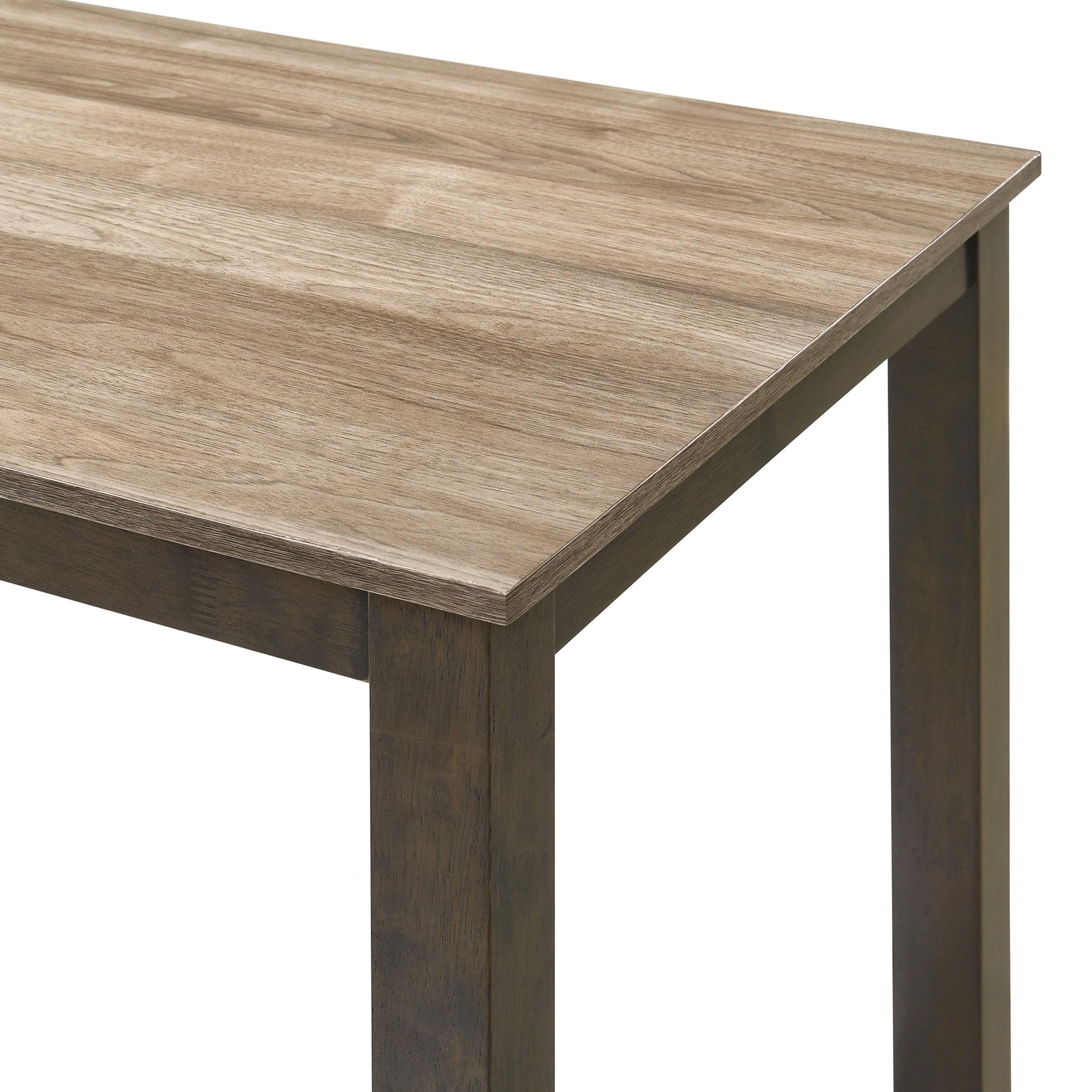 Castle Place Classic Wood Counter Height 3-Piece Dining Table Set, Dark Grey