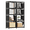 Double-row Black, variant on HioHa 12-Cube Storage Organizer, Portable Folding Bookshelf with Adjustable Shelves , Space Saving Unit for Home Office Closet , Grey