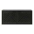 thumbnail image 3 of Kate and Laurel Mezzeta Decorative 2-Door Wall Cabinet, 30 x 10 x 14, Black, Decorative Modern Storage Cabinet with Doors, 3 of 9