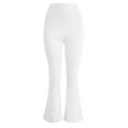 thumbnail image 4 of Yoga Pants Women High Waist Casual Soft Straight Leg Flare Leggings Tummy Control Seamless Bootcut Pants With Pockets, 4 of 6