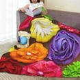 thumbnail image 6 of Pofeuu Brightly Colored Cupcakes Print Ultra-Soft Micro Fleece Blanket,for Bed Or Sofa,All Season Throw Blankets Flannel Blanket-80"x60", 6 of 7