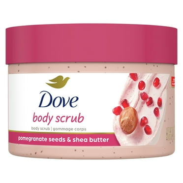 Dove Exfoliating Body Polish Pomegranate Seeds and Shea Butter Body Scrub, 10.5 oz