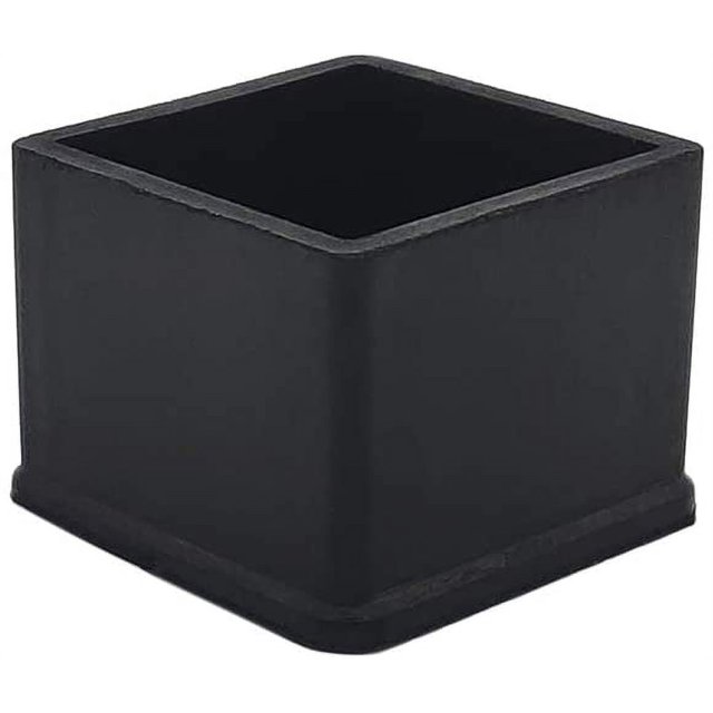 Juego de 4 tapas de goma antideslizantes cuadradas para patas de sillas, patas de mesa, 40 x 40 mm (4,0 x 4,0 cm), negro Zhivalor XDJZ-111-48
