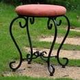 thumbnail image 4 of International Caravan Round Iron Vanity Stool with Cushion, 4 of 5