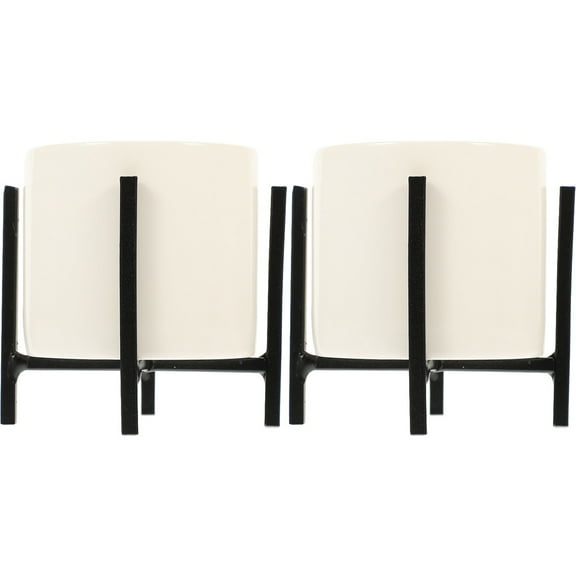 2 Pcs Ceramic Utensil Case Decor for Kitchen Gear Drainer Spoon Holder with Rack