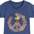 thumbnail image 3 of Peanuts - Floral Peace Sign - Woodstock - Toddler & Youth Girls Short Sleeve Graphic T-Shirt, 3 of 6
