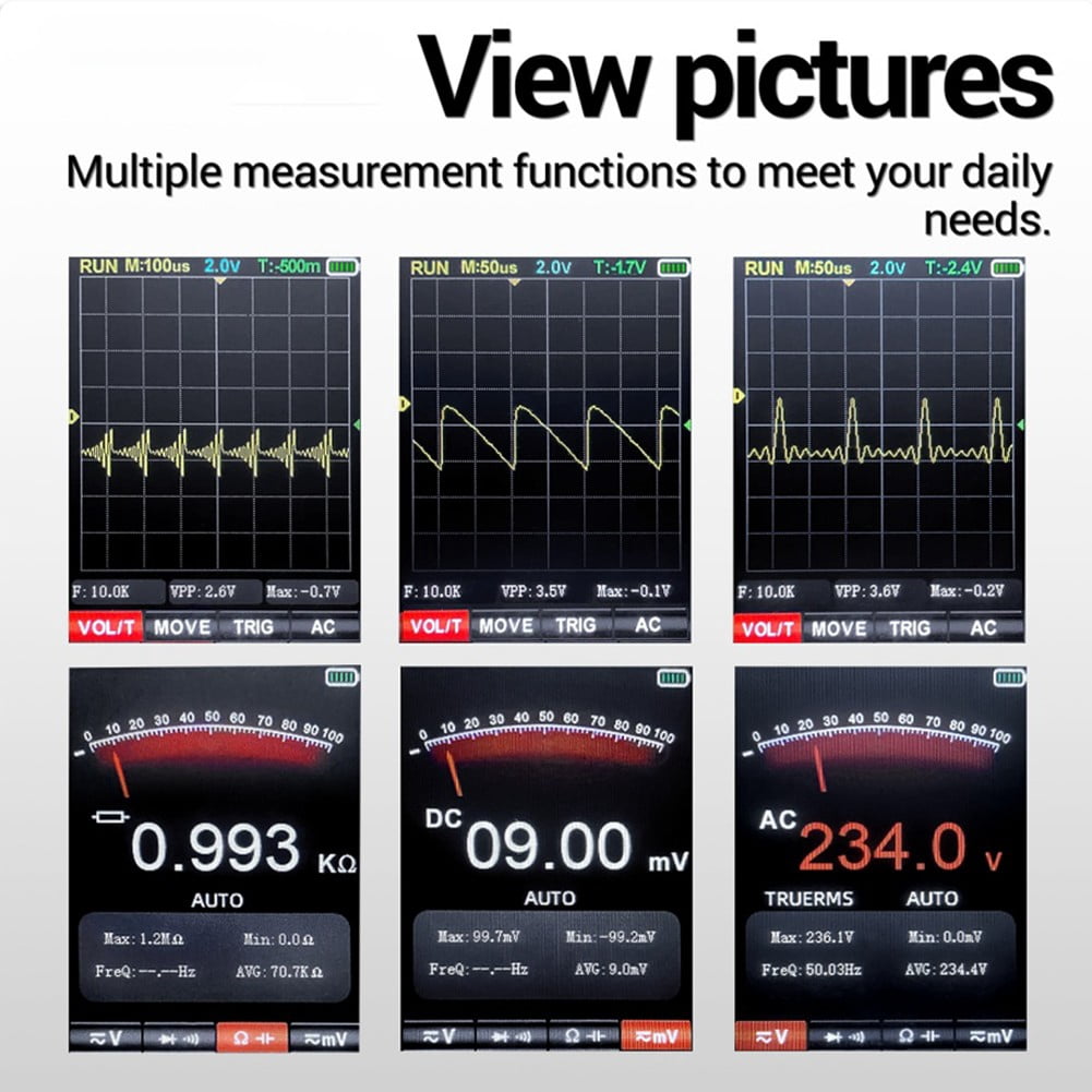 yaaqii Handheld color screen oscilloscope 2 in 1 digital smart multimeter anti-burn