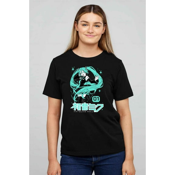 Hatsune Miku Project Diva Kawaii Anime Girl T-shirt up to size 5XL.