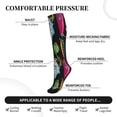 thumbnail image 3 of Lsque Colorful Fishing Lures Pattern Sport Compression Socks for Men & Women 15-20 mmHg Knee High Nurse Pregnant Running Medical and Travel Athletic, 3 of 6