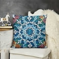 thumbnail image 2 of YINGXI Throw Pillow Cushion Cover, Consists of Geometrically Patterned and Eastern, Decorative Square Accent Pillow Case, Turquoise 20x20in, 2 of 5