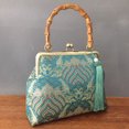 thumbnail image 2 of Nuevos bolsos de mano de bambú informales retro de color caramelo para mujer, bolso de mujer de estilo chino versátil, bolso de fiesta, 2 of 5