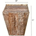 thumbnail image 6 of Favors Handicraft 18" Square Wooden Cone Shaped Accent Side Table in Sandy Brown, 6 of 6