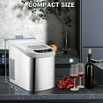 thumbnail image 2 of Smad 26Lbs Countertop Ice Maker Bullet Shaped Ice Cube Ice Mini Machine Silver, 2 of 8