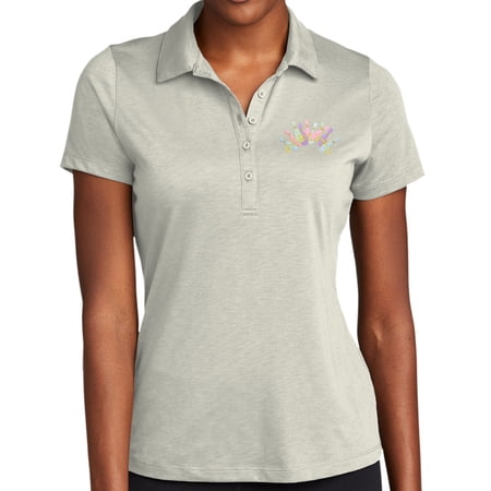 Ladie s Bowling Arch Moisture-Wicking Performance Polo Shirt XL Silver