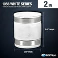 thumbnail image 4 of Fernco 1056-22 2" Flexible PVC Pipe Coupling for Cast Iron and Plastic Plumbing Connections, White, 4 of 5