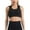 Black, variant on Women's Longline Sports Bra High Yoga Tops Built In Bra Crop Top Sports Bra Wireless Racerback Bra Baggy Workout Tops Women Polyester Top Women Shirt 3x Sports 80s Tops for Women 3 4 Sleeve Crop Top