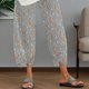 thumbnail image 5 of Pantalones capris Medlor Boho para mujer con estampado de verano de 2025, 5 of 5
