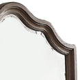 thumbnail image 2 of Benzara BM205591 Wooden Rectangular Shape Mirror with Scalloped Top, Brown & Silver, 2 of 2