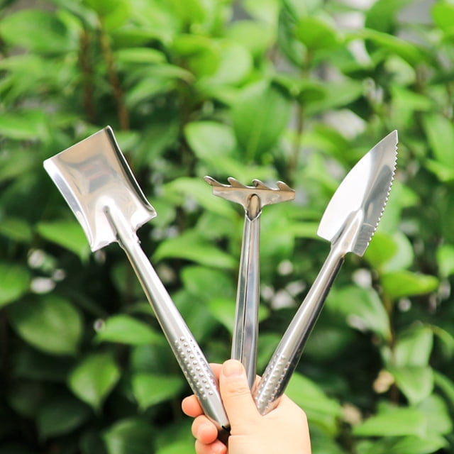 Juego De Paletas De Jardín, 3 Uds., Mini Paleta De Acero Inoxidable, Tenedor De Malas Hierbas Y Paleta De Trasplante, Juego De Herramientas De Mano Para Jardinero ANGGREK Otros