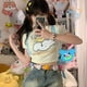 thumbnail image 4 of Pantalones vaqueros Kawaii Sanrio Hello Kitty, pantalones cortos de dibujos animados de Anime Y2K picantes para niñas, pantalones de pierna ancha de cintura alta Retro ajustados a la moda japonesa, 4 of 4
