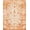 Orange Beige Brown, Pattern 1, variant on Design&I 8'x10' Washable Area Rug Boho Distressed Vine Geometric Border Southwestern Stripe Motif for King Size Bedroom, Under Bed, Sleek Flatweave Pet Friendly