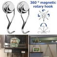 thumbnail image 1 of Magnetic Swivel Hooks 2Pcs Powerful Heavy Duty Magnet Hook for Refrigerator and Other Magnetic Surfaces, 1 of 8