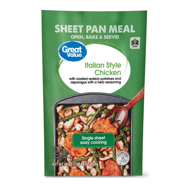 Great Value Italian Style Chicken Sheet Pan Meal 30 Oz Walmart Com