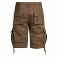 thumbnail image 6 of ZVNAΖH Men's Premium Twill Cargo Shorts Lightweight Multi Pocket Casual Outdoor Below The Knee Shorts, 6 of 7