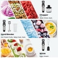 thumbnail image 5 of 1800W Immersion Blender Handheld 4-in-1 Hand Blender Stick for Ice Crushing Smoothie,  , Soup, 8 Speed Hand Mixer Turbo Boost Stainless Steel  with Whisk, , Beaker, 5 of 6